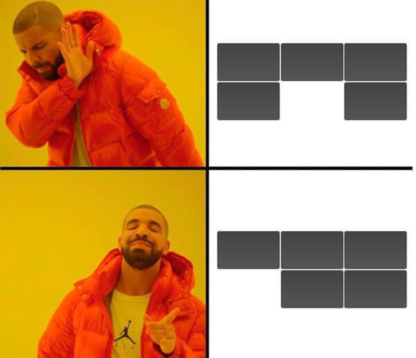 טריק יישור גריד שנבנה עם Flexbox